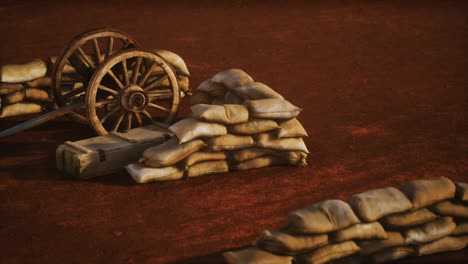 gun-behind-sandbags-during-the-U.S.-Civil-War