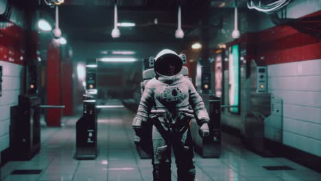 Astronaut-In-Der-U-Bahn