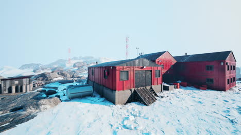 Aerial-view-of-antarctic-Station-in-Antarctica