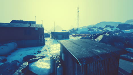 snow-around-building-of-polar-station-in-Antarctica