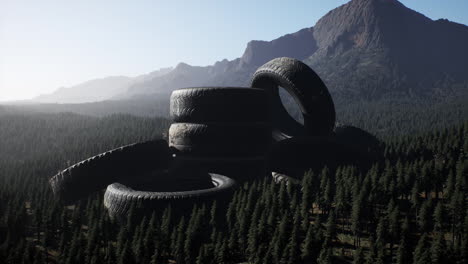 Abandoned-car-tires-in-mountains