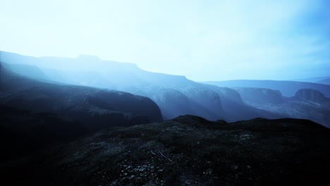 View-of-the-himalayan-peak-in-deep-fog