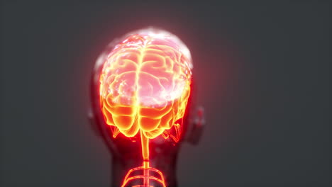 Human-Headache-Concept-Glowing-Xray-Brain