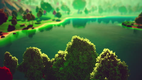 Cartoon-Green-Forest-Landscape-with-Trees-and-lake