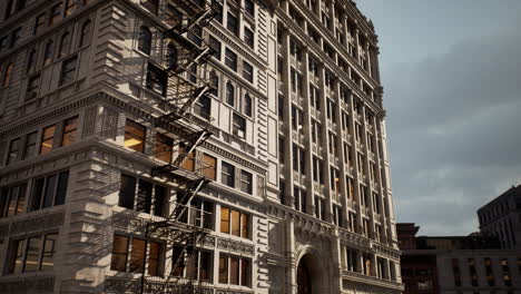 Edificios-De-Piedra-Art-Deco-En-La-Ciudad-De-Chicago