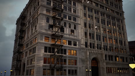 Art-Deco-Steingebäude-In-Der-Stadt-Chicago