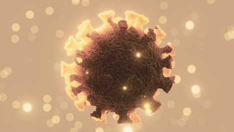 Partikel-Des-Covid-19-Coronavirus-Rotieren
