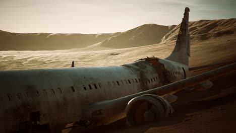 Avión-Aplastado-Abandonado-En-El-Desierto