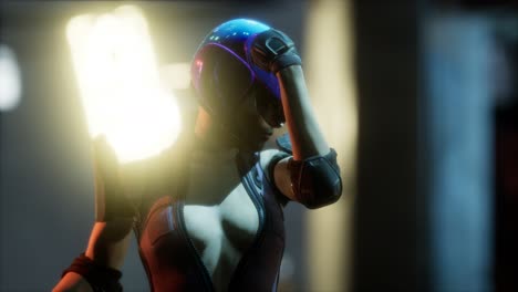 Concepto-Cyberpunk-De-Mujer-Futura-Con-Luces-De-Ciudad-De-Neón