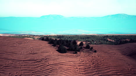 Mohave-Wüstenlandschaft-Mit-Blauem-Bewölktem-Himmel