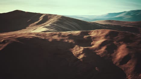 Aerial-view-of-red-Desert-with-sand-dune