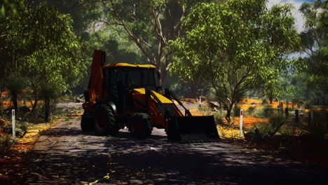 excavator-tractor-in-bush-forest