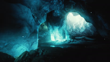 Beautiful-ice-cave-interior-at-Glacier-National-Park