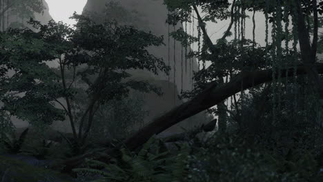 Selva-Tropical-Profunda-En-La-Oscuridad