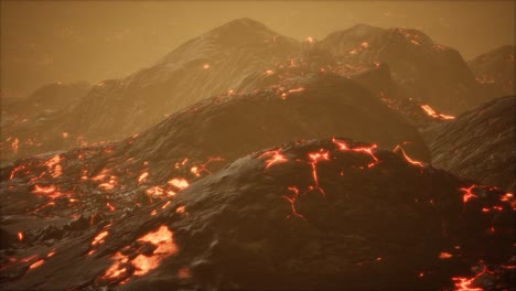 Lavafelder-Und-Hügel-Am-Aktiven-Vulkan