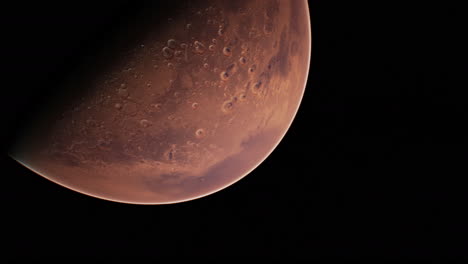 Orbitando-El-Planeta-Marte-En-El-Espacio-Profundo
