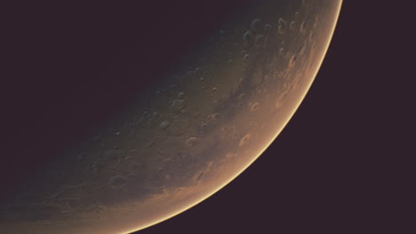 Orbitando-El-Planeta-Marte-En-El-Espacio-Profundo