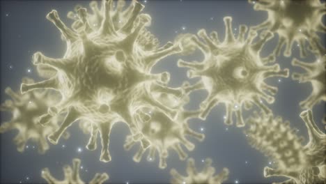 Bacterias-Virus-O-Gérmenes-Microorganismos-Células-Bajo-Microscopio-Con-Profundidad