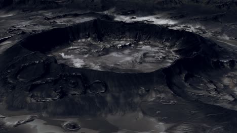 Superficie-Lunar-Con-Muchos-Cráteres