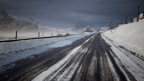 Winter-road-on-Lofoten-Islands