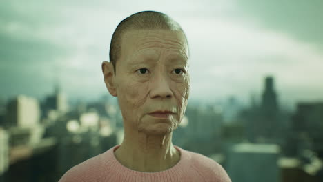 Asian-old-woman-in-the-city