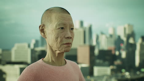 Asian-old-woman-in-the-city