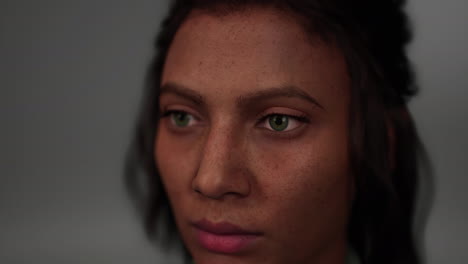 Close-up-Portrait-of-Gorgeous-Dark-Haired-Hispanic-Woman