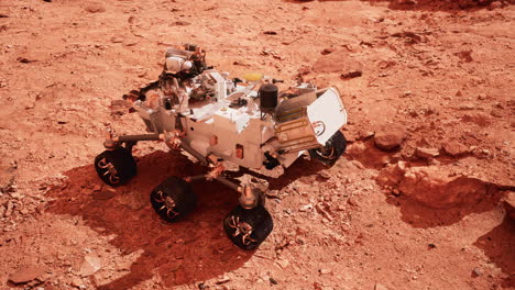Marsrover-Perseverance-Erkundet-Den-Roten-Planeten.-Von-Der-NASA-Bereitgestellte-Elemente.