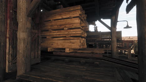 Old-wooden-sawmill-along-the-coast-of-Maine