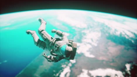 Toter-Astronaut-Verlässt-Die-Erdumlaufbahn.-Elemente-Dieses-Bildes,-Bereitgestellt-Von-Der-NASA