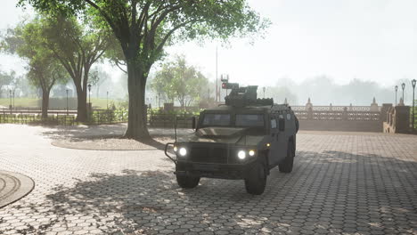armored-military-car-in-big-city