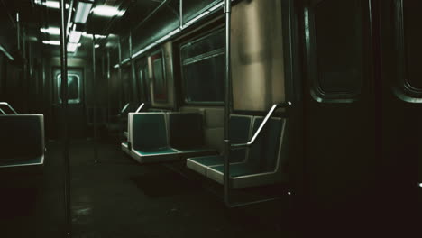 Tren-Subterráneo-De-Metal-Vacío-En-Chicago-Urbano