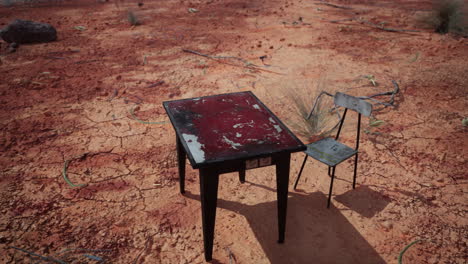 old-ruster-metal-table-in-desert