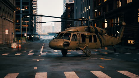 black-war-chopper-in-the-city