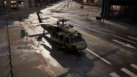 Helicóptero-Militar-En-La-Ciudad-De-Nueva-York