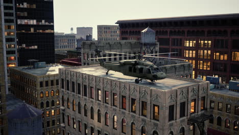black-war-chopper-in-the-city
