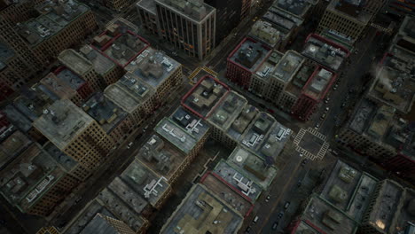 Aerial-view-of-New-York-downtown-building-roofs