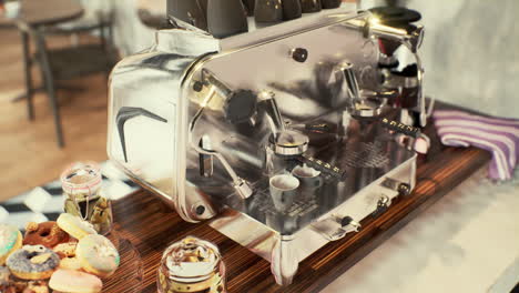 Primer-Plano-De-La-Máquina-De-Café-Espresso