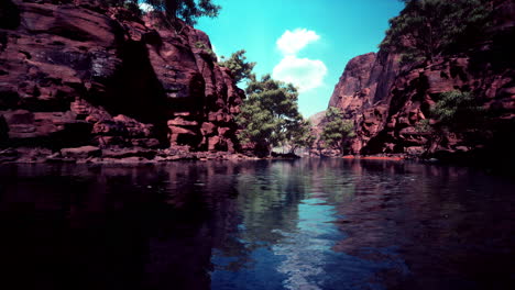 The-Colorado-river-cutting-through-red-sandstone-canyons