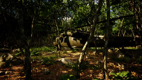 Militärhubschrauber-Im-Tiefen-Dschungel