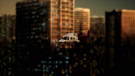 slow-motion-helicopter-near-skyscrapers-at-night
