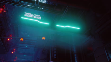 Neonlichter-Einer-Futuristischen-Science-Fiction-Stadt