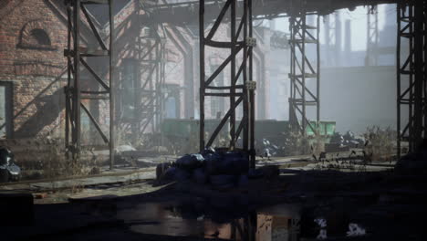 Große-Zerfallende-Verlassene-Fabrik-In-Detroit