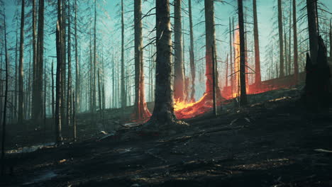 Rain-forest-fire-disaster-is-burning-caused-by-humans