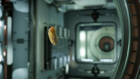 Marinierte-Eingelegte-Gurke-Schwimmt-In-Der-Internationalen-Raumstation