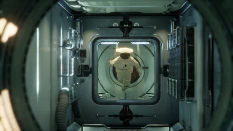 Astronaut-In-Der-Orbitalen-Raumstation