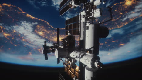 International-Space-Station-Rotates-Solar-Panels-In-Outer-Space