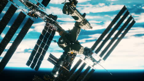 International-Space-Station-over-the-planet-earth-Elements-furnished-by-NASA