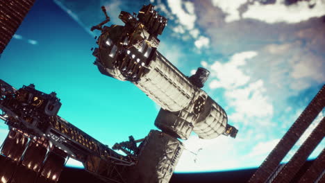 Estación-Espacial-Internacional-Sobre-Los-Elementos-Del-Planeta-Proporcionados-Por-La-Nasa