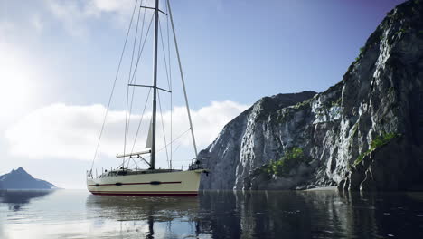 yacht-in-the-sea-with-greeny-rocky-island